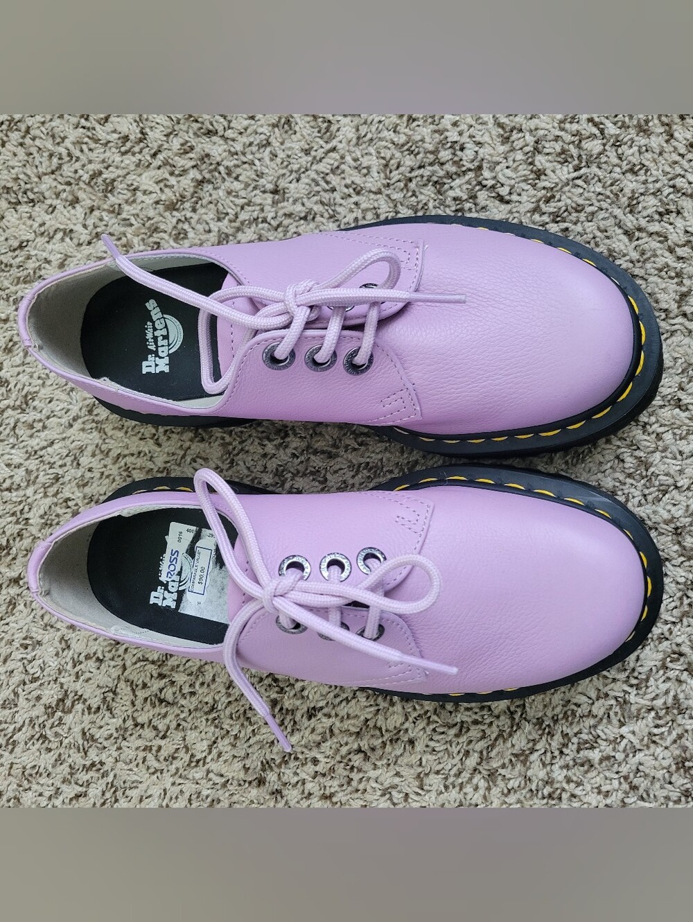 Dr. Martens 1461 II Pisa Leather Platform Shoes Lilac Oxfords Lavender Purple 7 - Picture 2 of 8